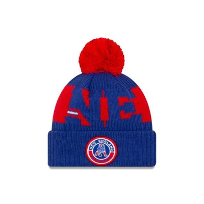 New England Patriots Gorra | New Era NFL Historic Cold Weather Sport Knit Beanie Mexico - Azules
